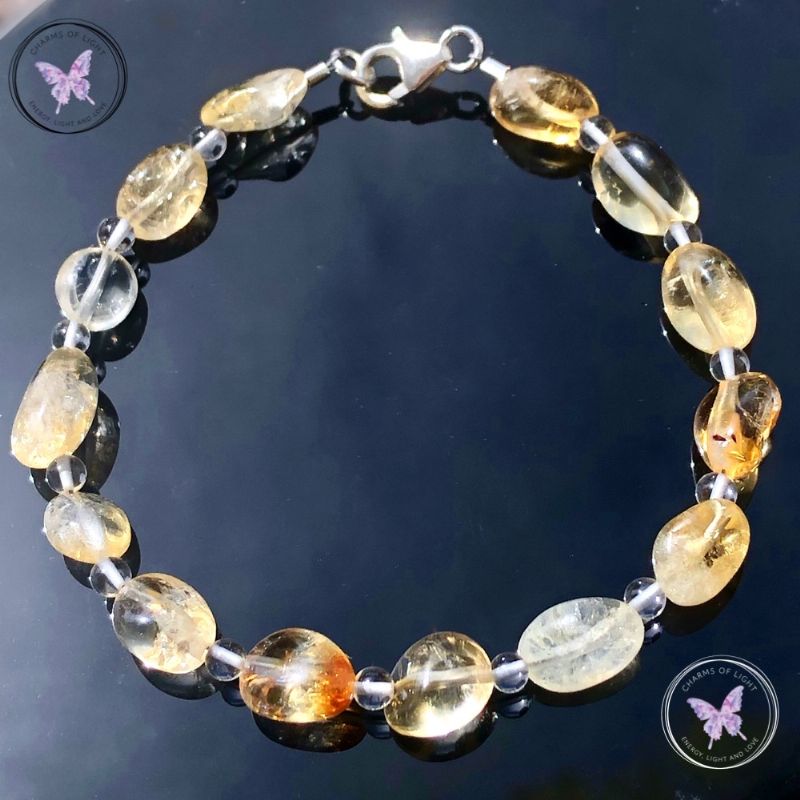 Citrine & Clear Quartz Bracelet